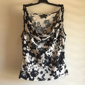 Black and White Floral Top